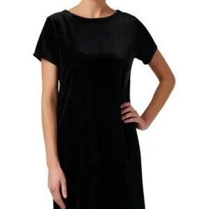 Jude Connally Black Velvet XS Short-Sleeve Mini Dress NWT